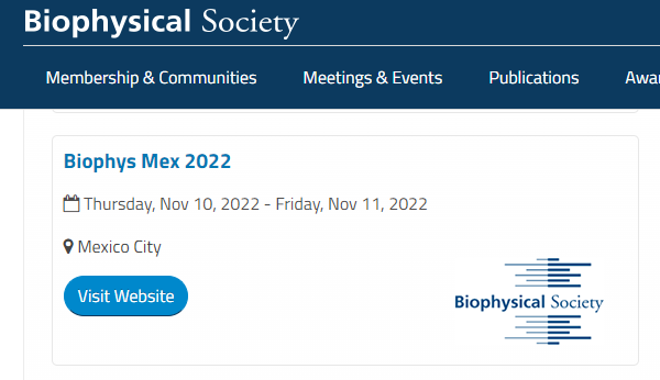 BioPhysMex 2022 Biophysical Society